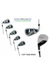 AGXGOLF BOYS LEFT HAND GRAPHITE XLT IRON SET w3 HYBRID +6,7,8 & 9+PW. AVAILABLE IN TEEN, TALL AND TWEEN LENGTHS